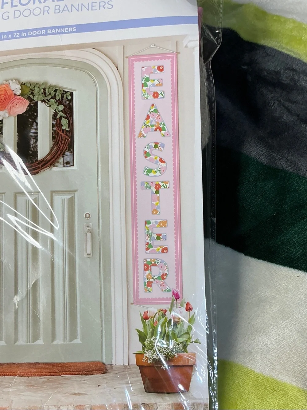 Craft Smith Floral Happy Easter Hanging Door Banners Set of 2